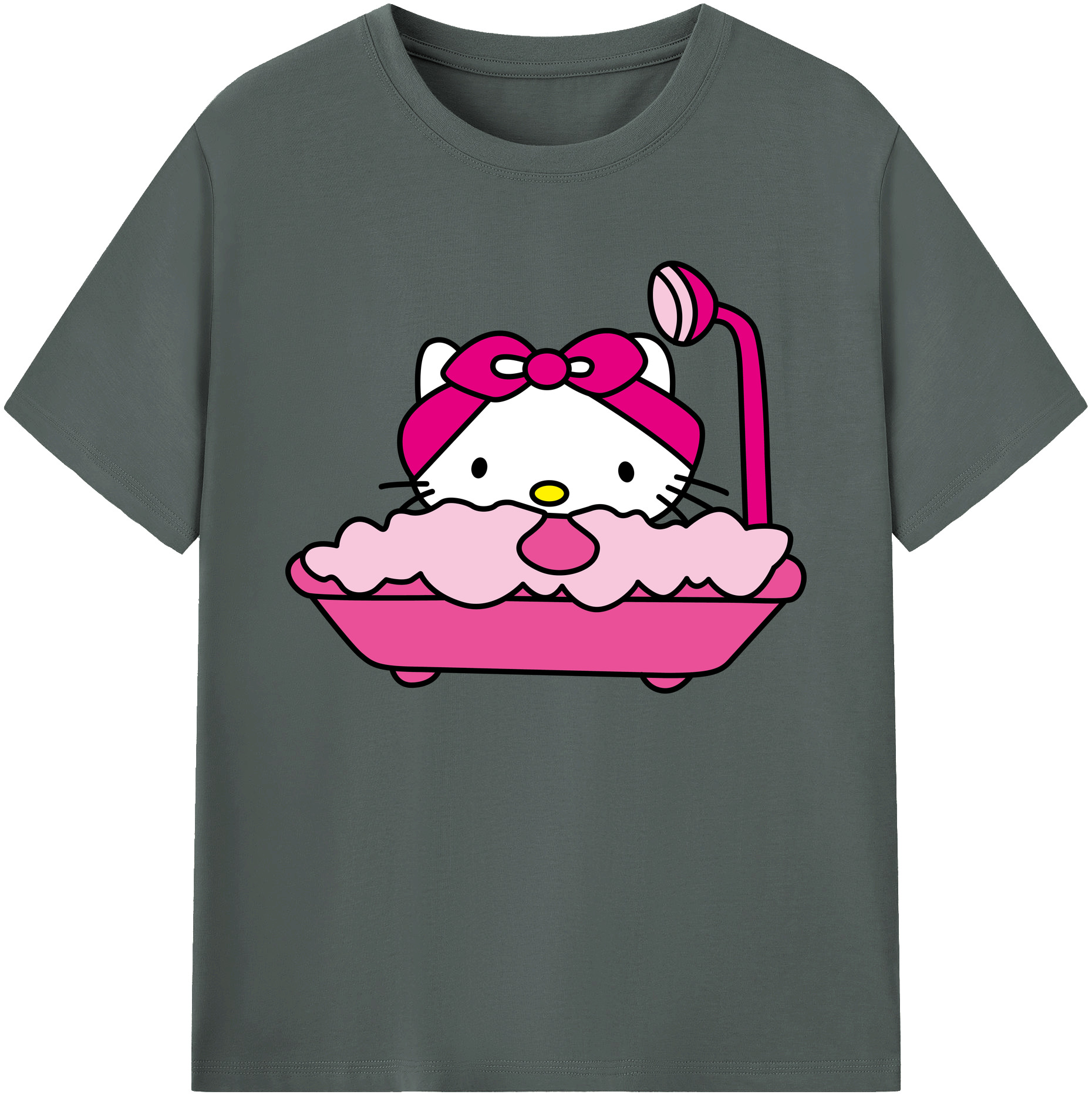 （画像用） Hello Kitty ハローキティ 綿100％ メンズ半袖Tシャツ｜肌触りやわらか＆通気性